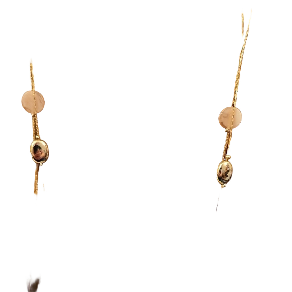 Banana Republic Elegant Bohemian Gold and Pink Necklace 32 Inchez - Picture 2 of 9